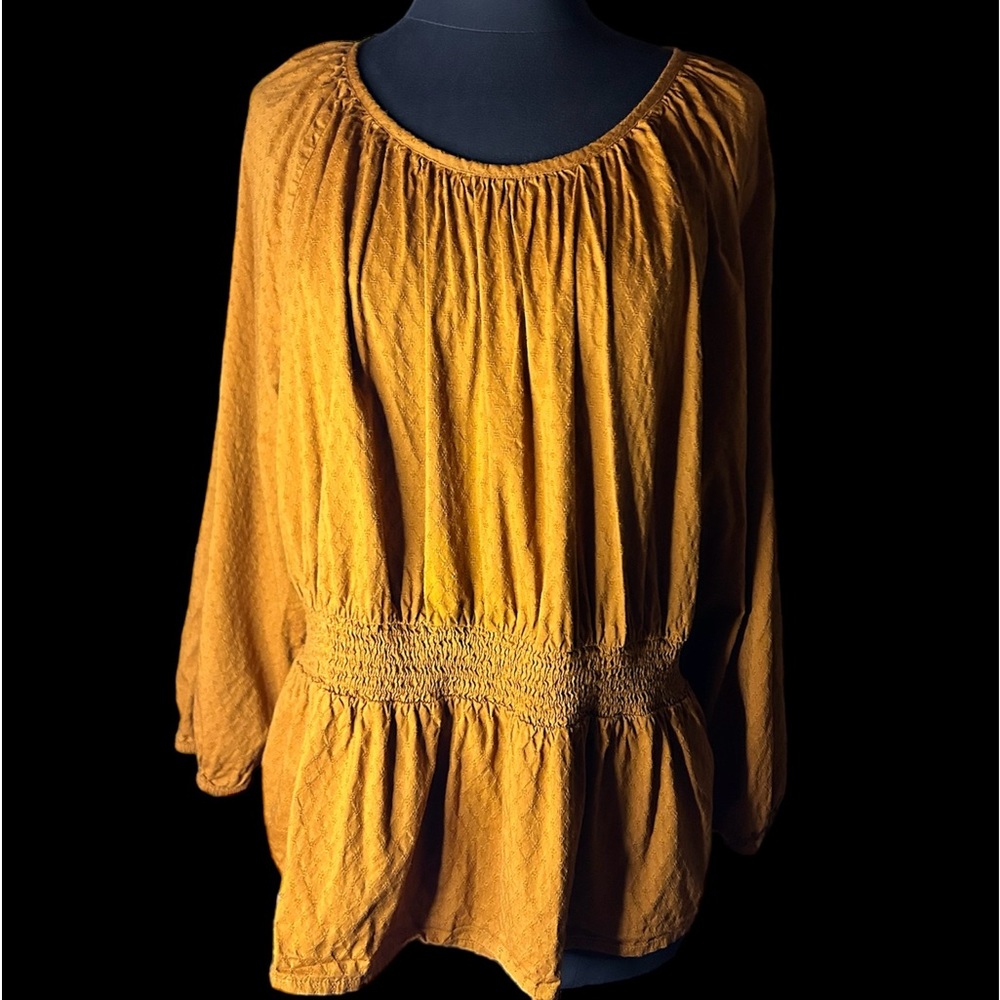 Cognac Long Sleeve Top EUC Size XXL